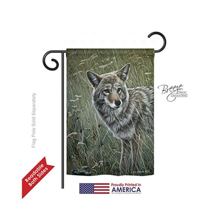 GARDENCONTROL Wildlife & Lodge Coyote 2-Sided Impression Garden Flag - 13 x 18.5 in. GA832107